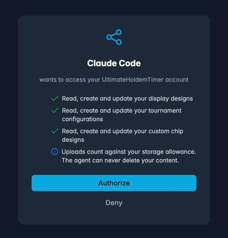 The UHT consent page asking to approve an agent connection