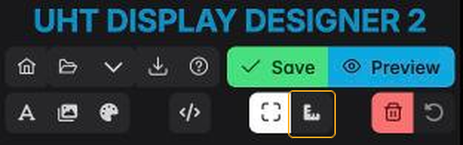 The toolbar with the rulers button ringed