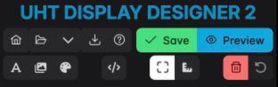 The designer toolbar
